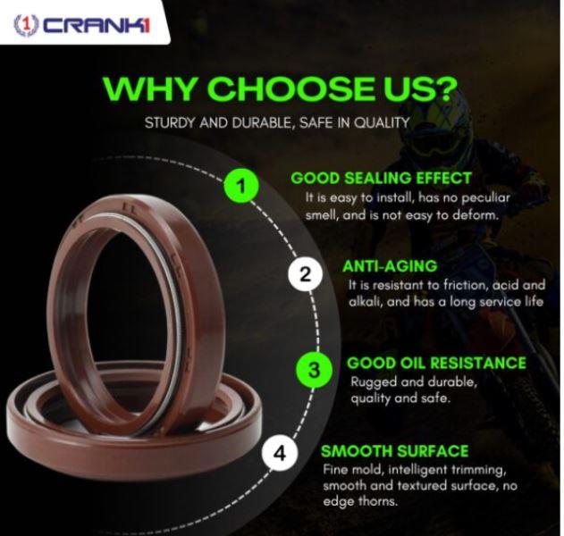 Crank1 Fork Oil Seals Pair For Suzuki M1800R Intruder 2006-2014 CPF465811 - Riders Junction