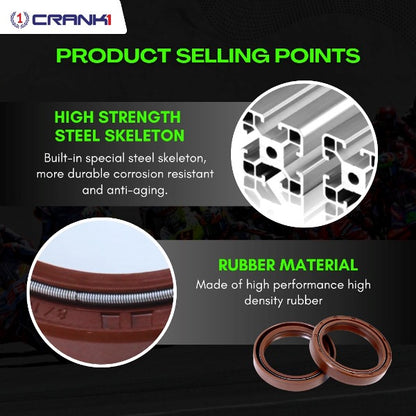Crank1-Fork Oil Seals Pair Suzuki RMZ 250 (2021 Onwards)-CPF55-132