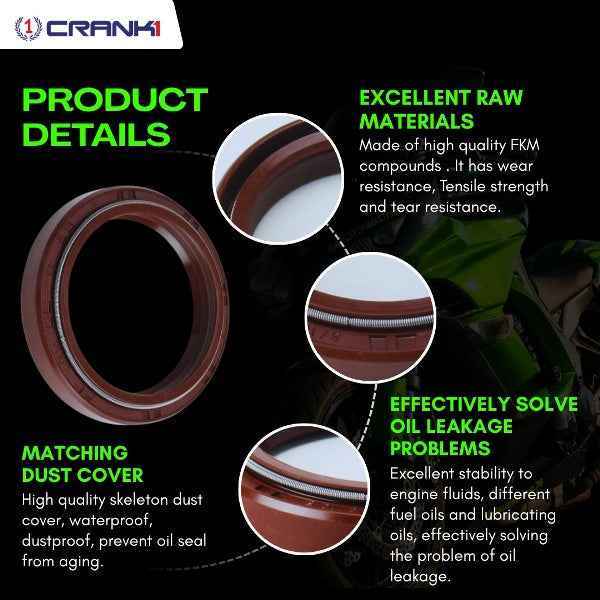 Crank1-Fork Oil Seals Pair Honda CBR 650R (2021 onwards)-CPF55-119