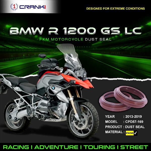 Crank1-Fork Dust Seals Pair For BMW R1200 GS LC (2013-2019)– CPD57-169