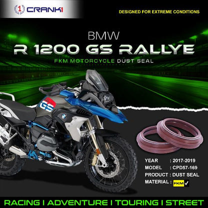 Crank1-Fork Dust Seals Pair For BMW R1200 GS Rallye (2017-2019)– CPD57-169