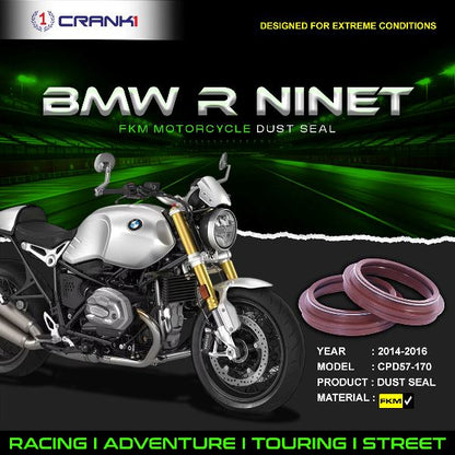 Crank1-Fork Dust Seals Pair For BMW RNineT (2014-2016)– CPD57-170