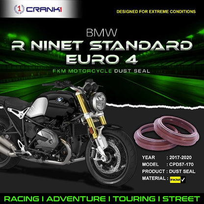 Crank1-Fork Dust Seals Pair For BMW RNineT Standard Euro4 (2017-2020)– CPD57-170