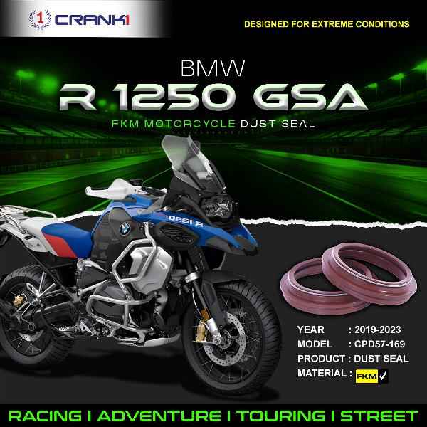 Crank1-Fork Dust Seals Pair For BMW R 1250 GSA (2019-2023)– CPD57-169