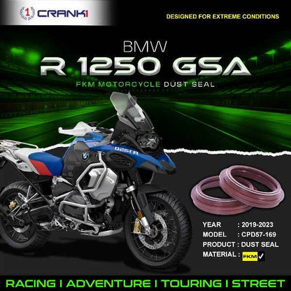 Crank1-Fork Dust Seals Pair For BMW R 1250 GSA (2019-2023)– CPD57-169
