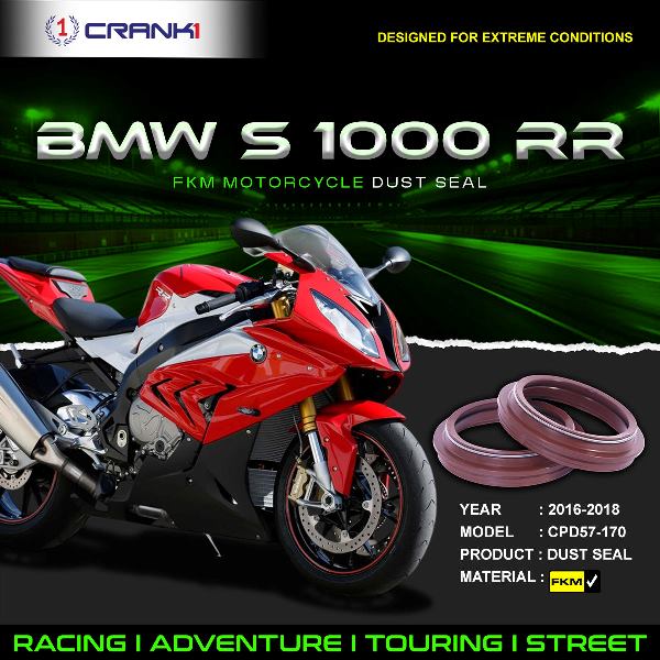 Crank1-Fork Dust Seals Pair For BMW S1000 RR (2016-2018)– CPD57-170
