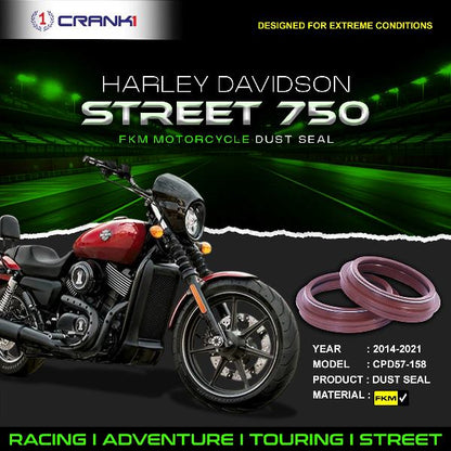 Crank1-Fork Dust Seals Pair For Harley Davidson Street 750 (2014-2021)– CPD57-158