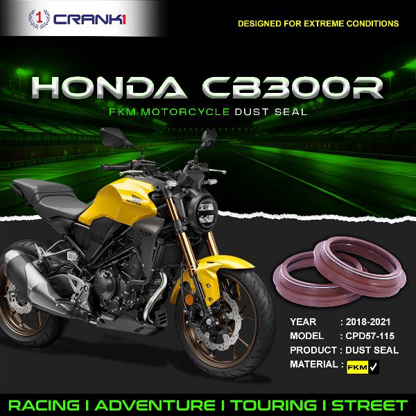 Crank1-Fork Dust Seals Pair For Honda CB 300R (2018-2021)– CPD57-115
