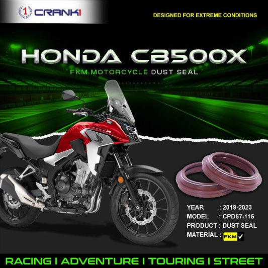 Crank1-Fork Dust Seals Pair For Honda CB 500X (2019-2023)– CPD57-115