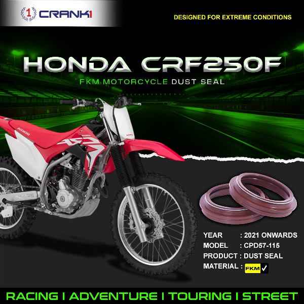 Crank1-Fork Dust Seals Pair For Honda CRF250F (2021 Onwards) – CPD57-115