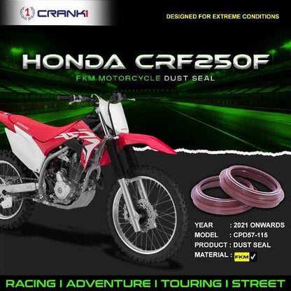 Crank1-Fork Dust Seals Pair For Honda CRF250F (2021 Onwards) – CPD57-115