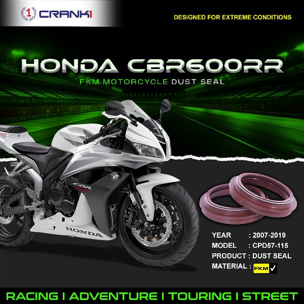 Crank1-Fork Dust Seals Pair For Honda Cbr 600RR (2007-2019)– CPD57-115