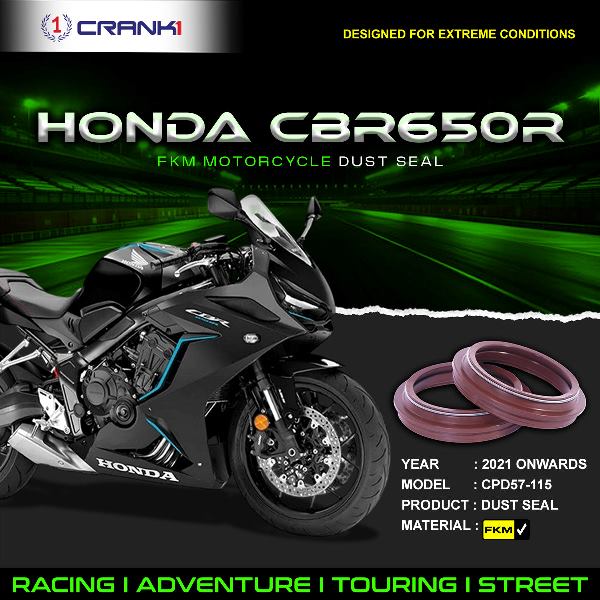 Crank1-Fork Dust Seals Pair For Honda Cbr 650R (2021 Onwards)– CPD57-115