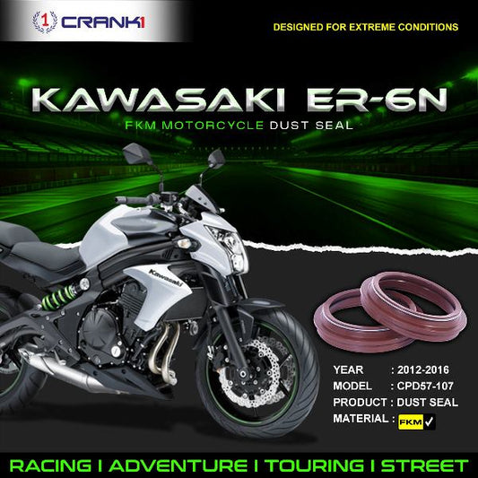 Crank1-Fork Dust Seals Pair For Kawasaki ER-6n (2012-2016)– CPD57-107