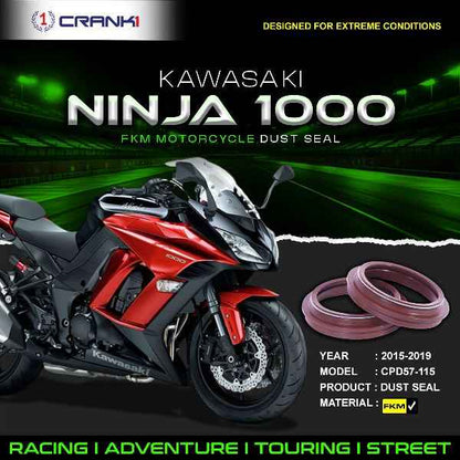 Crank1-Fork Dust Seals Pair For Kawasaki Ninja 1000 (2015-2019)– CPD57-115