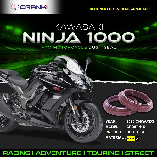 Crank1-Fork Dust Seals Pair For Kawasaki Ninja 1000 (2020 Onwards)– CPD57-115