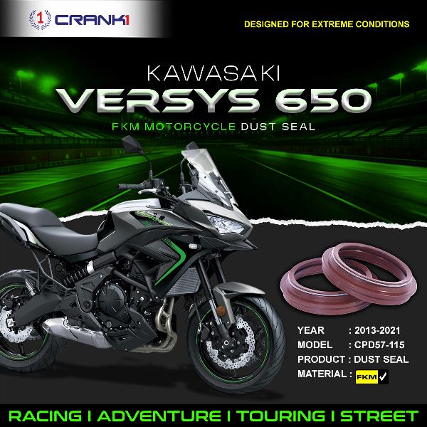 Crank1-Fork Dust Seals Pair For Kawasaki Versys 650 (2013-2021)– CPD57-115