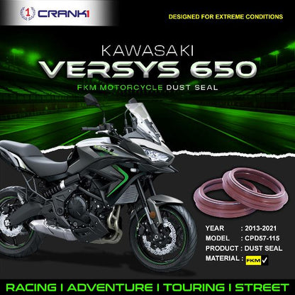 Crank1-Fork Dust Seals Pair For Kawasaki Versys 650 (2013-2021)– CPD57-115