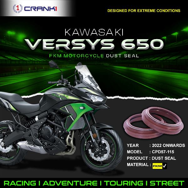 Crank1-Fork Dust Seals Pair For Kawasaki Versys 650 (2022 Onwards)– CPD57-115