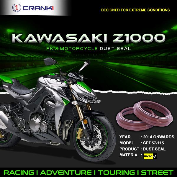 Crank1-Fork Dust Seals Pair For Kawasaki Z1000 (2014 Onwards)– CPD57-115