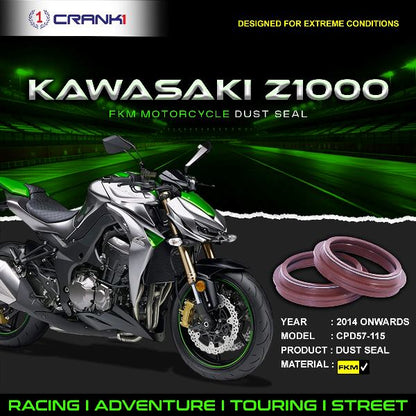 Crank1-Fork Dust Seals Pair For Kawasaki Z1000 (2014 Onwards)– CPD57-115