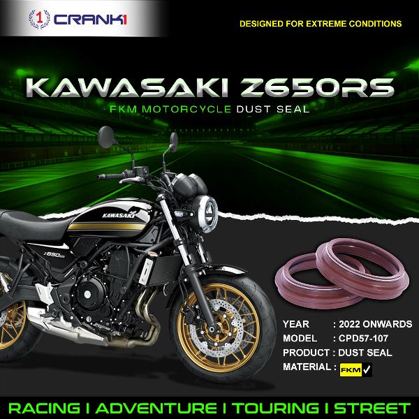 Crank1-Fork Dust Seals Pair For Kawasaki Z650 RS (2022 Onwards)– CPD57-107