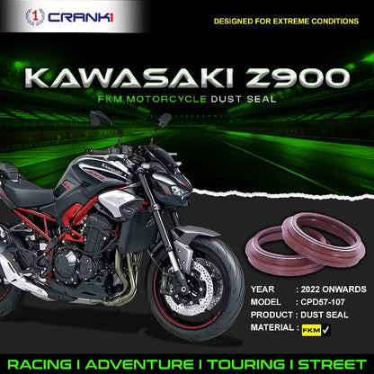 Crank1-Fork Dust Seals Pair For Kawasaki Z900 (2022 Onwards)– CPD57-107