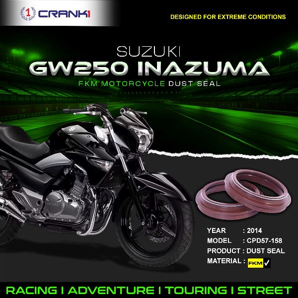 Crank1-Fork Dust Seals Pair For Suzuki GW250 Inazuma (2014)– CPD57-158
