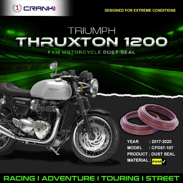 Crank1-Fork Dust Seals Pair For Triumph Thruxton 1200 (2017-2020)– CPD57-107