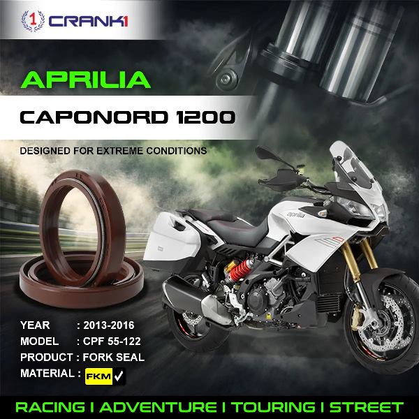 Crank1-Fork Oil Seals Pair Aprilia Caponord 1200 (2013-2016)-CPF55-122