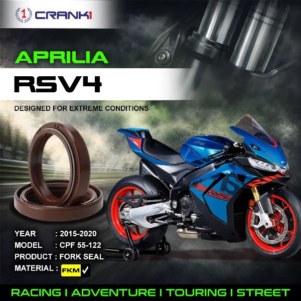 Crank1-Fork Oil Seals Pair Aprilia RSV4 (2015-2020)-CPF55-122
