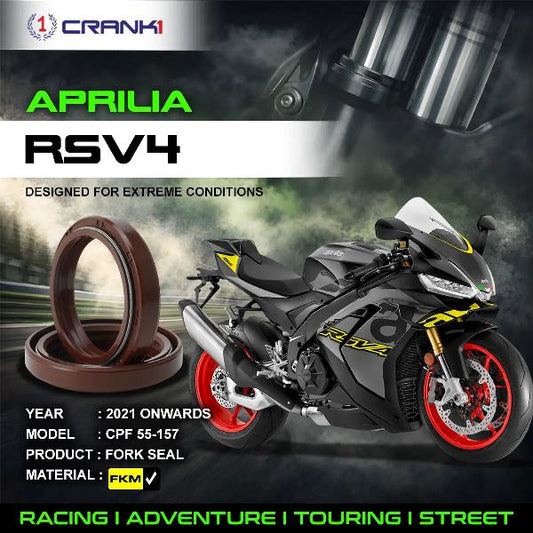 Crank1-Fork Oil Seals Pair Aprilia RSV4 (2021 Onwards)-CPF55-157