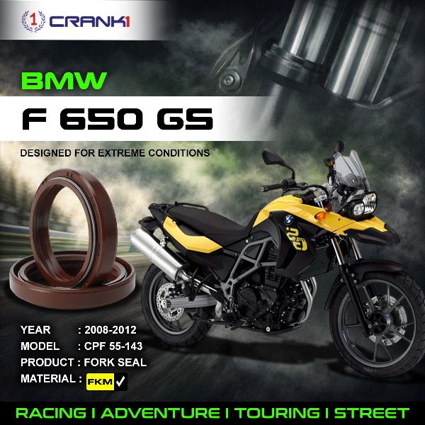 Crank1-Fork Oil Seals Pair BMW F650 GS (2008-2012)-CPF55-143