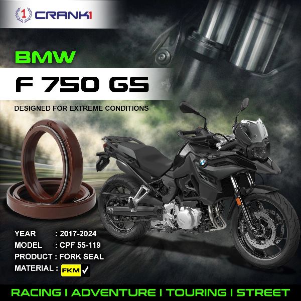 Crank1-Fork Oil Seals Pair BMW F750 GS (2017-2024)-CPF55-119