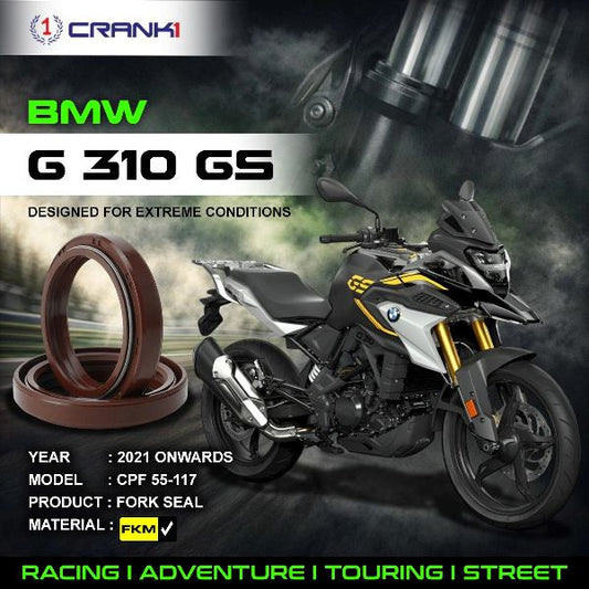 Crank1-Fork Oil Seals Pair BMW G310 GS (2021 Onwards)-CPF55-117