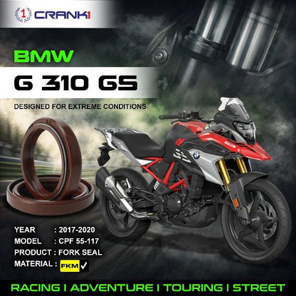 Crank1-Fork Oil Seals Pair BMW G310 GS (2017-2020)-CPF55-117