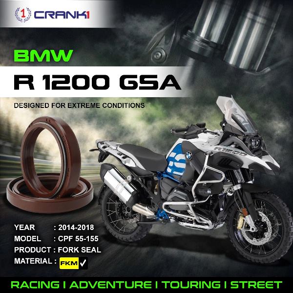 Crank1-Fork Oil Seals Pair BMW R1200 GSA (2014-2018)-CPF55-155