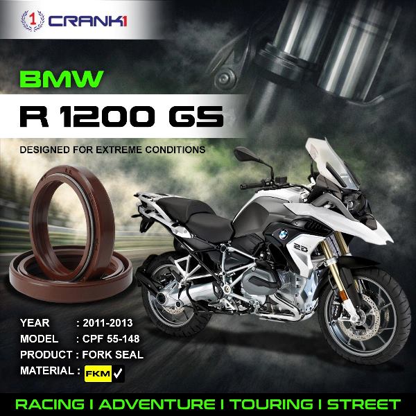 Crank1-Fork Oil Seals Pair  BMW R1200 GS (2011-2013)-CPF55-148