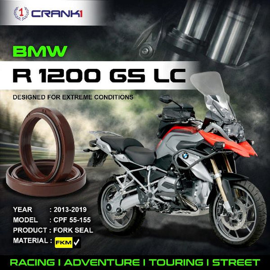 Crank1-Fork Oil Seals Pair BMW R1200 GS LC (2013-2016)-CPF55-155