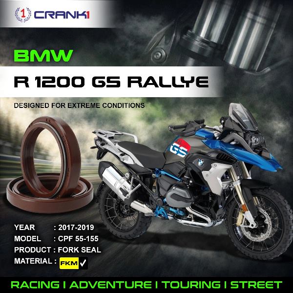 Crank1-Fork Oil Seals Pair BMW R1200 GS Rallye (2017-2019)-CPF55-155