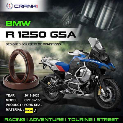 Crank1-Fork Oil Seals Pair BMW R1250 GSA (2019-2023)-CPF55-155