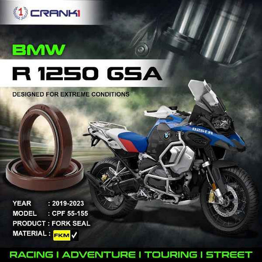 Crank1-Fork Oil Seals Pair BMW R1250 GSA (2019-2023)-CPF55-155