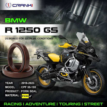 Crank1-Fork Oil Seals Pair BMW R1250 GS (2019-2023)-CPF55-155