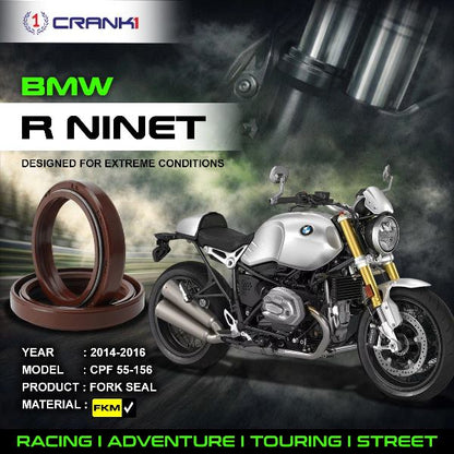 Crank1-Fork Oil Seals Pair BMW RNineT (2014-2016)-CPF55-156