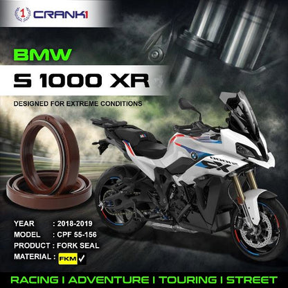 Crank1-Fork Oil Seals Pair BMW S1000 XR (2018-2019)-CPF55-156
