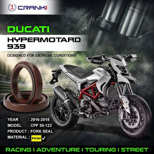 Crank1-Fork Oil Seals Pair Ducati Hypermotard 939 (2016-2018)-CPF55-123