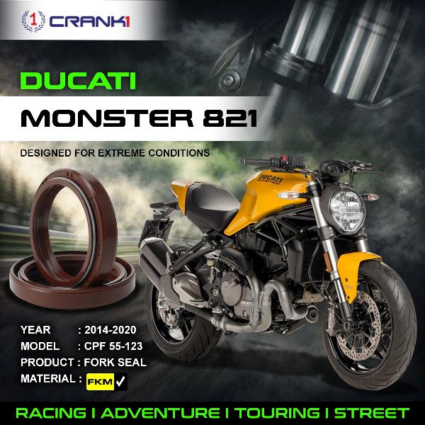 Crank1-Fork Oil Seals Pair Ducati Monster 821 (2014-2017)-CPF55-123