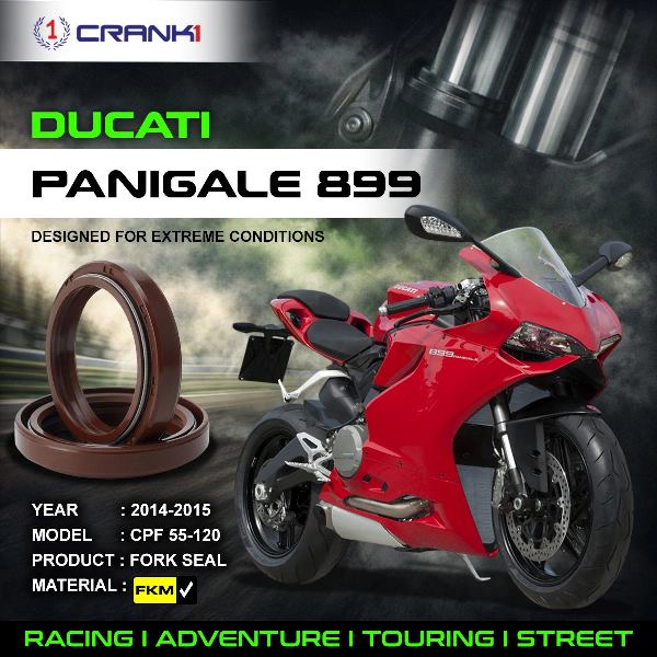 Crank1-Fork Oil Seals Pair Ducati Panigale 899 (2014-2015)-CPF55-120
