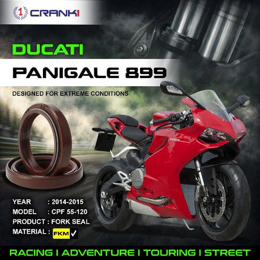 Crank1-Fork Oil Seals Pair Ducati Panigale 899 (2014-2015)-CPF55-120