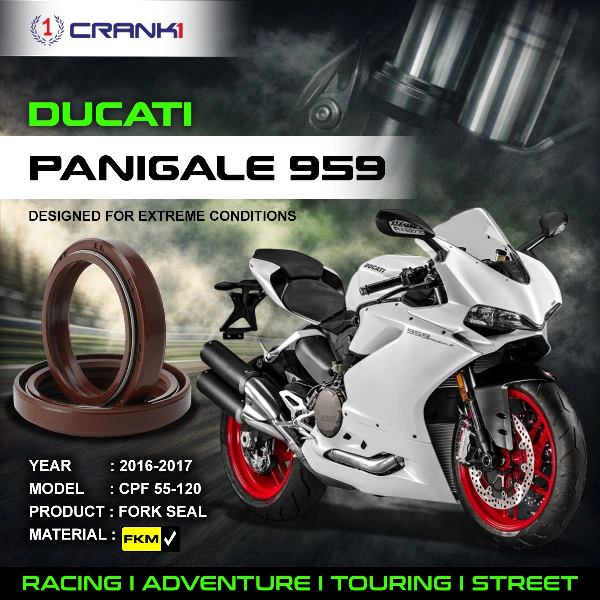 Crank1-Fork Oil Seals Pair Ducati Panigale 959 (2016-2017)-CPF55-120